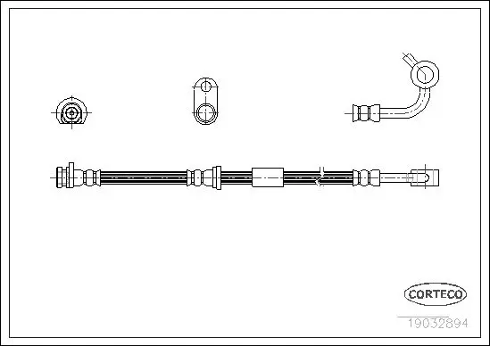 Handler.Part Brake hose CORTECO 19032894 1