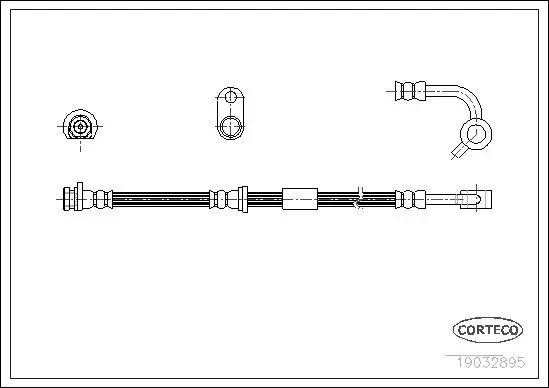 Handler.Part Brake hose CORTECO 19032895 1