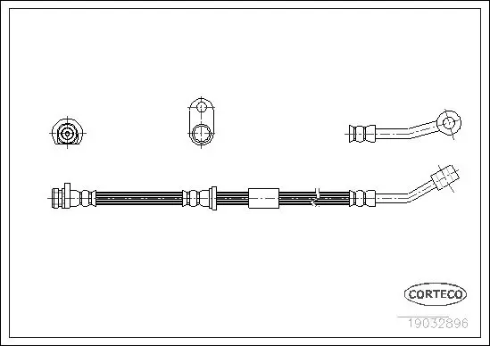 Handler.Part Brake hose CORTECO 19032896 1