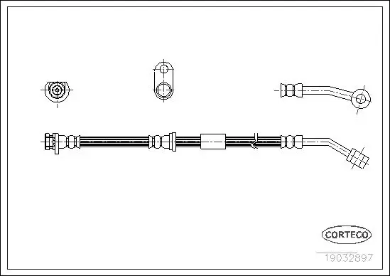 Handler.Part Brake hose CORTECO 19032897 1