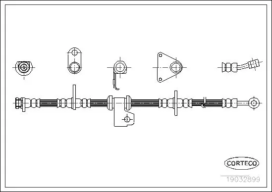 Handler.Part Brake hose CORTECO 19032899 1