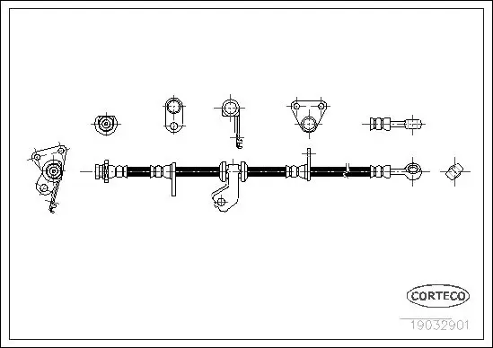 Handler.Part Brake hose CORTECO 19032901 1