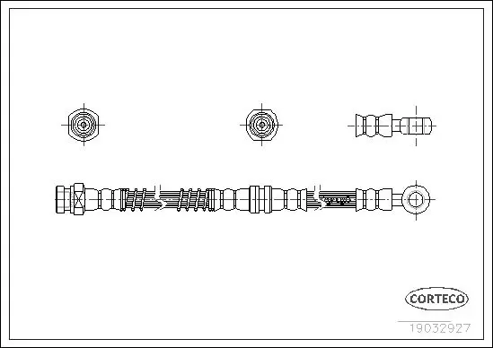 Handler.Part Brake hose CORTECO 19032927 1