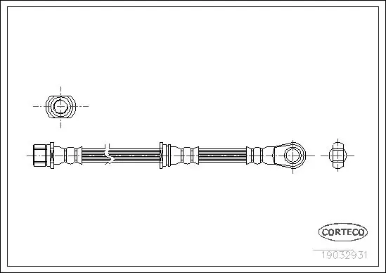 Handler.Part Brake hose CORTECO 19032931 1