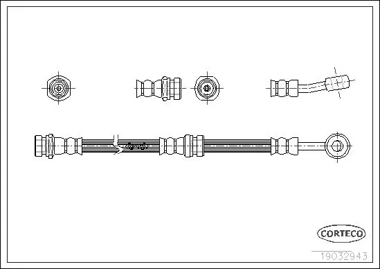 Handler.Part Brake hose CORTECO 19032943 1