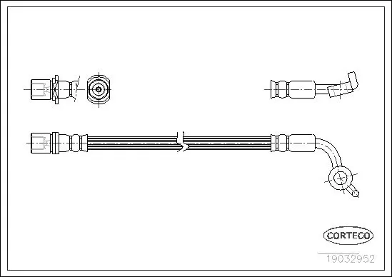 Handler.Part Brake hose CORTECO 19032952 1