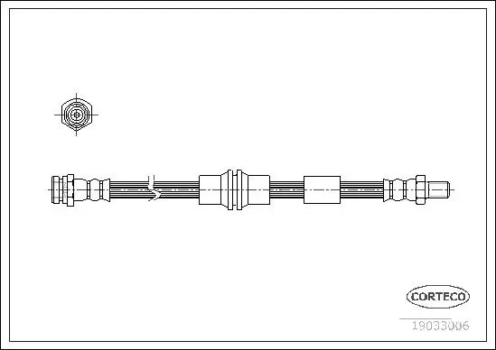 Handler.Part Brake hose CORTECO 19033006 1