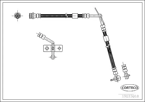 Handler.Part Brake hose CORTECO 19033018 1