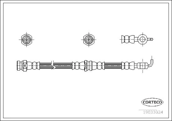 Handler.Part Brake hose CORTECO 19033024 1