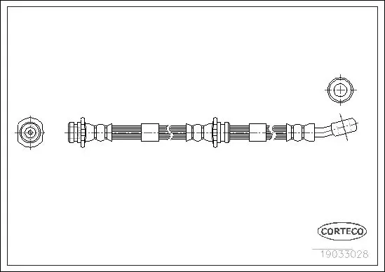 Handler.Part Brake hose CORTECO 19033028 1