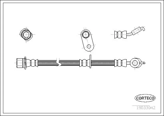 Handler.Part Brake hose CORTECO 19033042 1