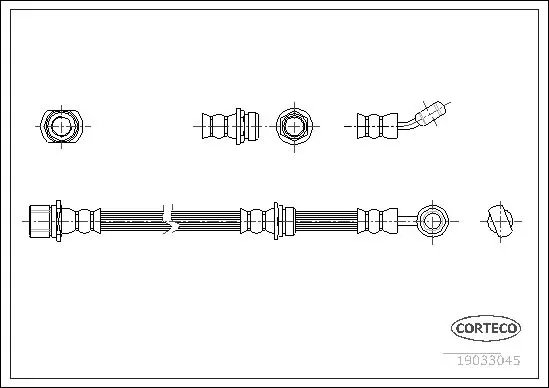 Handler.Part Brake hose CORTECO 19033045 1