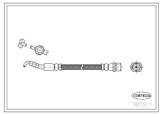 Handler.Part Brake hose CORTECO 19033077 1