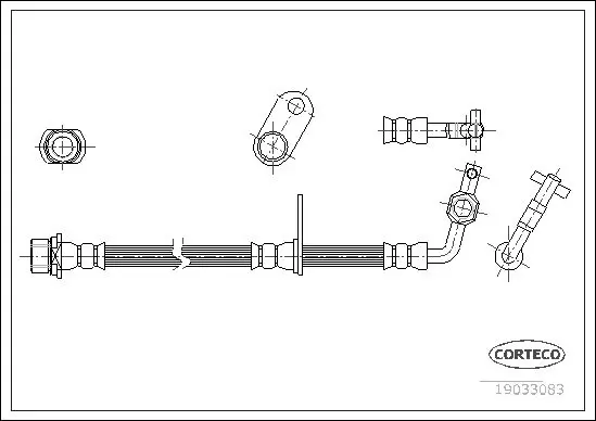 Handler.Part Brake hose CORTECO 19033083 1