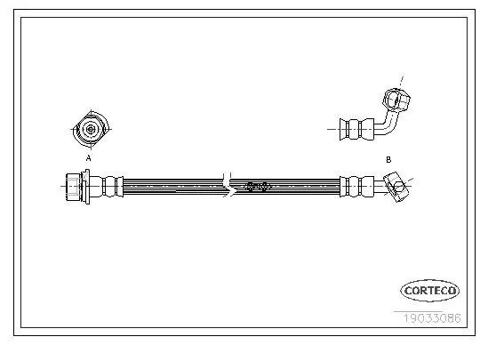 Handler.Part Brake hose CORTECO 19033086 1