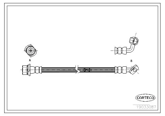 Handler.Part Brake hose CORTECO 19033087 1