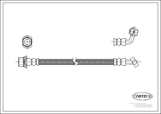 Handler.Part Brake hose CORTECO 19033089 1