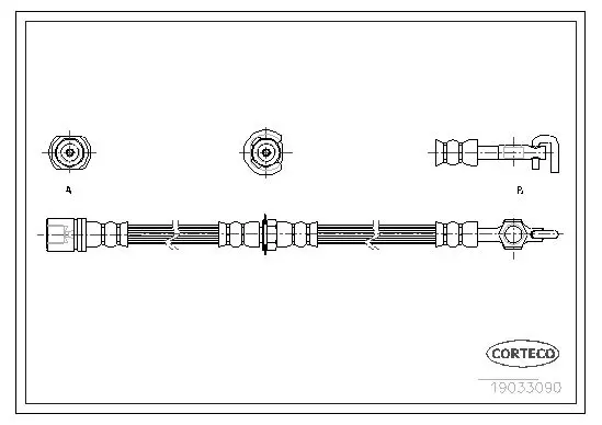 Handler.Part Brake hose CORTECO 19033090 1