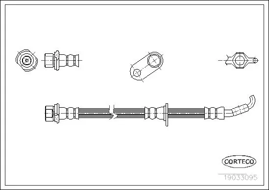 Handler.Part Brake hose CORTECO 19033095 1