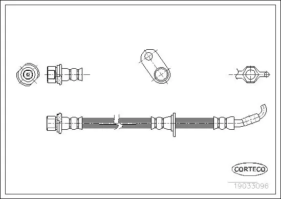 Handler.Part Brake hose CORTECO 19033096 1