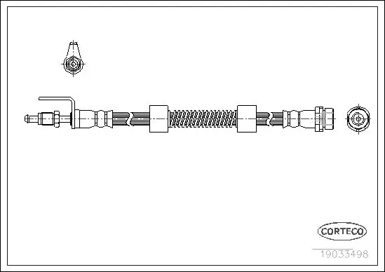 Handler.Part Brake hose CORTECO 19033498 1