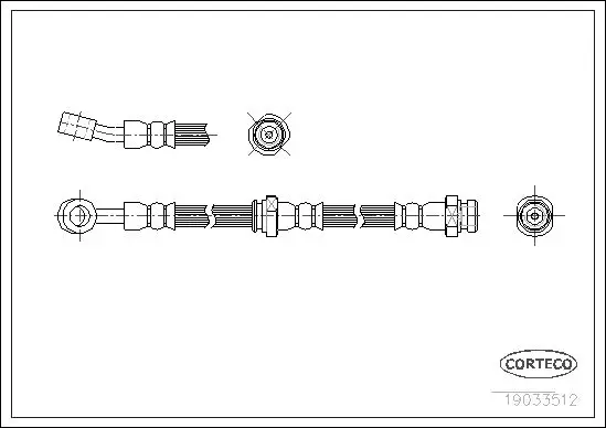 Handler.Part Brake hose CORTECO 19033512 1