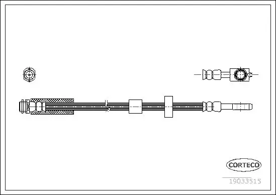 Handler.Part Brake hose CORTECO 19033515 1