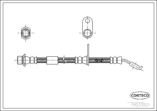 Handler.Part Brake hose CORTECO 19033521 1