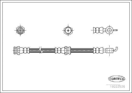 Handler.Part Brake hose CORTECO 19033526 1