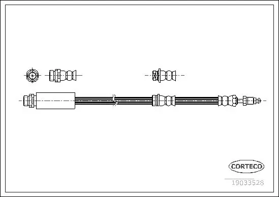 Handler.Part Brake hose CORTECO 19033528 1