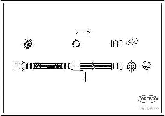 Handler.Part Brake hose CORTECO 19033540 1