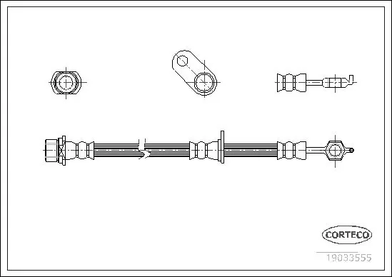 Handler.Part Brake hose CORTECO 19033555 1