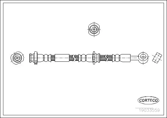 Handler.Part Brake hose CORTECO 19033559 1