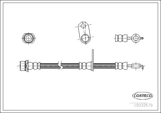 Handler.Part Brake hose CORTECO 19033579 1