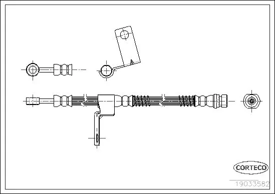 Handler.Part Brake hose CORTECO 19033582 1