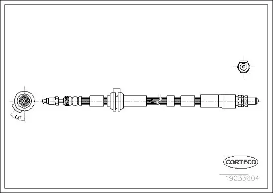 Handler.Part Brake hose CORTECO 19033604 1