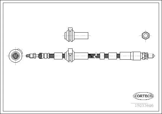 Handler.Part Brake hose CORTECO 19033606 1