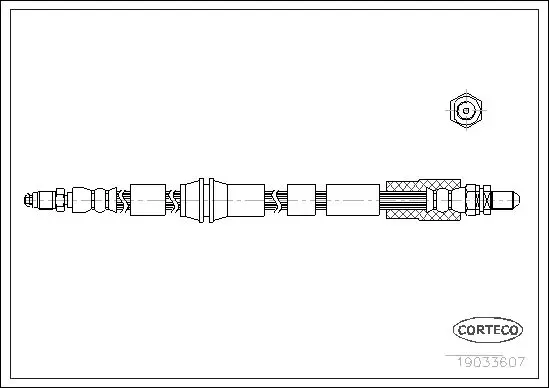 Handler.Part Brake hose CORTECO 19033607 1