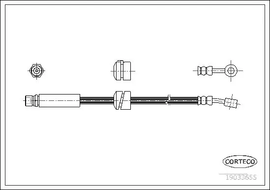 Handler.Part Brake hose CORTECO 19033655 1