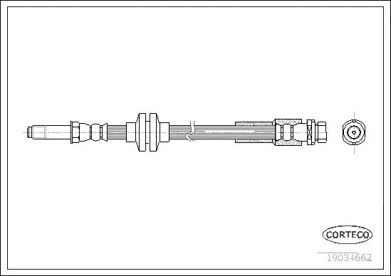 Handler.Part Brake hose CORTECO 19034662 1