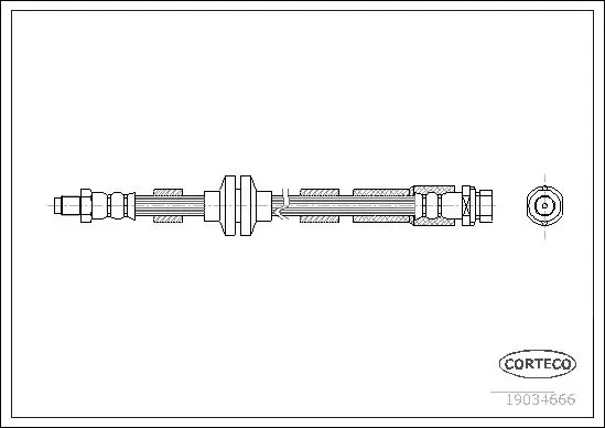 Handler.Part Brake hose CORTECO 19034666 1