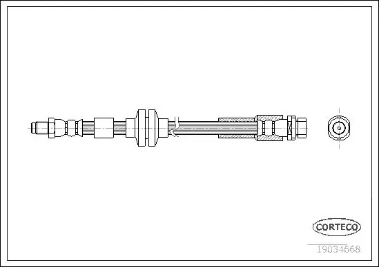 Handler.Part Brake hose CORTECO 19034668 1