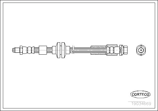 Handler.Part Brake hose CORTECO 19034669 1