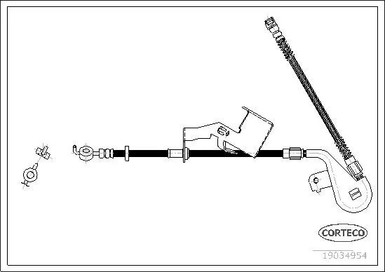 Handler.Part Brake hose CORTECO 19034954 1