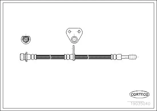 Handler.Part Brake hose CORTECO 19035040 1