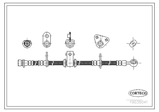 Handler.Part Brake hose CORTECO 19035041 1