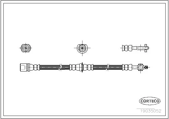 Handler.Part Brake hose CORTECO 19035052 1