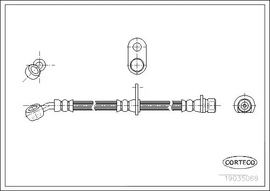 Handler.Part Brake hose CORTECO 19035069 1