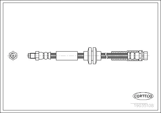 Handler.Part Brake hose CORTECO 19035108 1