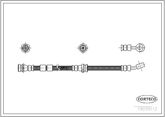 Handler.Part Brake hose CORTECO 19035112 1